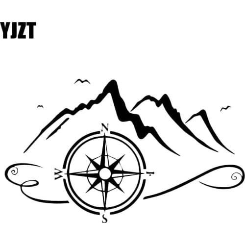 YJZT 10CM*16.6CM Fun Mountaineering Adventure Decals Car And Motorcycle Fashion Car Stickers Black/Silver C30-0403