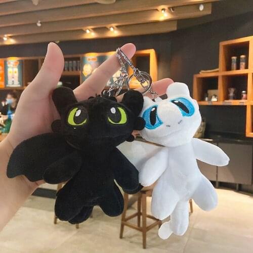 Zqswkl 17cm dragon plush keychain on backpack women cute car keys key chain children mini soft stuffed toys
