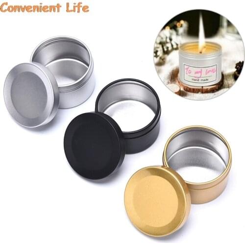 1pc Round Aluminum Tin Tea Light Cups Empty Case Candle Wax Containers Candle Mold DIY Wax Candles Tealight Accessories