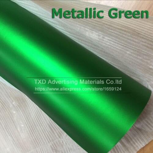10/20/30/40/50/60X152CM/Lot Green Chrome matte vinyl sticker for car wrapping Chrome matte green vinyl film Free ship