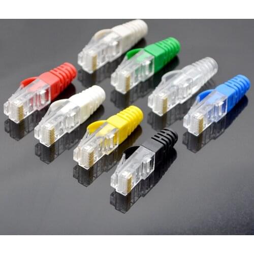 100 SETS NEW Network Connector RJ48 10P10C Six kinds 10Core Special Crystal Head With Color Sheath Special Wholesale