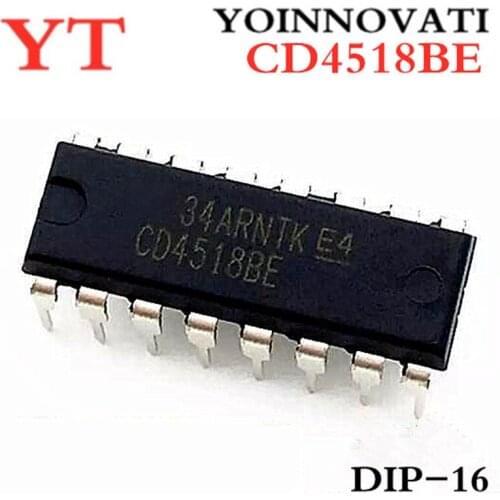 100pcs/lot CD4518 CD4518BE DIP-16 IC Best quality