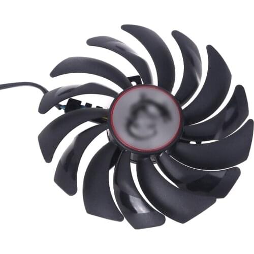 2 PLD10010S12HH FOR MSI Radeon RX480 580 GTX1080Ti 1070 Graphics Card Cooler Fan