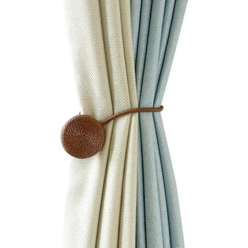 2Pcs Macaron Curtain Tieback Magnet Curtains Accessories Magnetic Curtain Holder Cilp Buckles Rope Strap Room Accessory