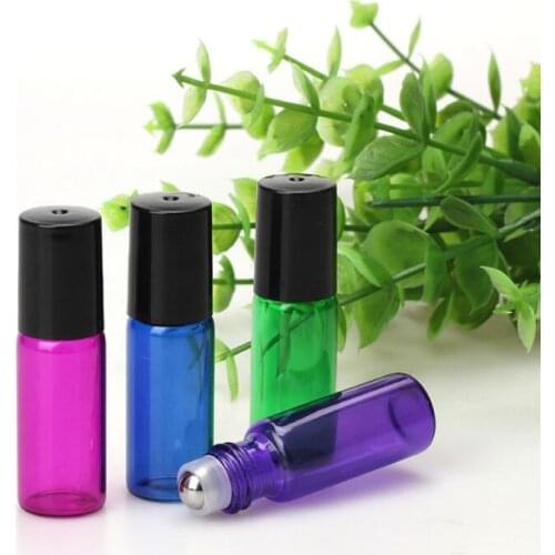5ml Thick Glass Empty Perfume Roller Ball Bottle 1/6oz Glass Essential Oil Roll On Bottle LX2849