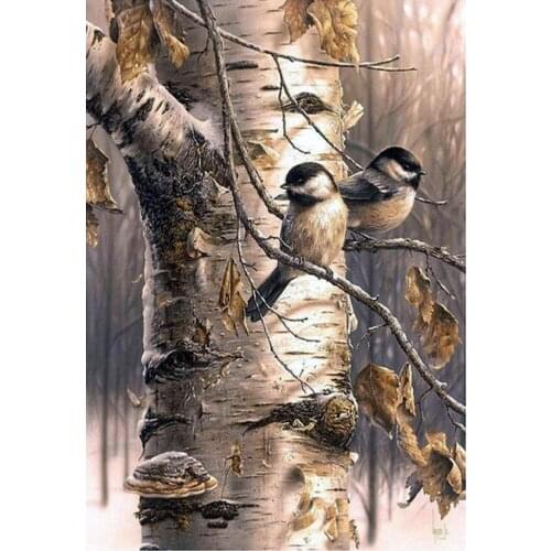 Diamond Embroidery pattern birds 5D DIY Diamond mosaic scenery tree Diamond Painting Cross Stitch square Rhinestone puzzle