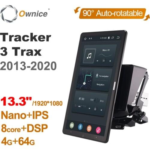 Tesla style PX6 DSP Android 10 Car Radio Player 1920*1080 Auto Rotatable Navigation GPS For Chevrolet Tracker 3 Trax 2013 - 2020