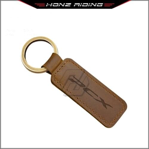 For Honda PCX 125 150 Cowhide Scooter Keychain Key Ring