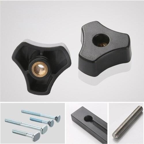 M6-40T M6-70 Nut Quick Acting Hold Down Clamp T-track Miter Slot Clamp Hand Knob T-Slot T-Track Block Clamps Wood Tool