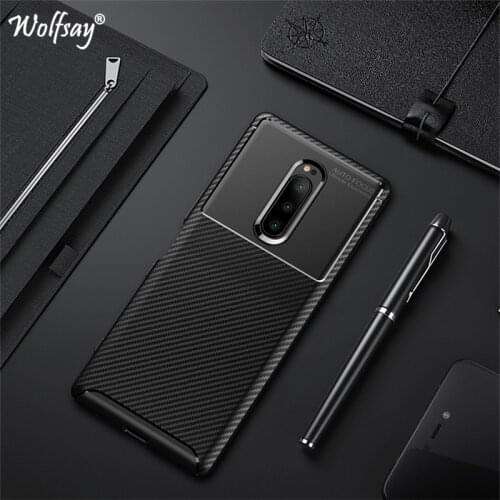 For Sony Xperia 5 II Case Sony Xperia 10 III Bumper Silicone Carbon Fiber Phone Back Case For Sony 1 5 10 II Cover Xperia 1 III