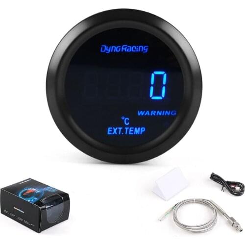 Dynoracing 2" 52mm Exhaust Gas Temperature Gauge Digital Exhaust Gas Temp Gauge Blue Led EGT EXT Gauge Car Meter With Sensor