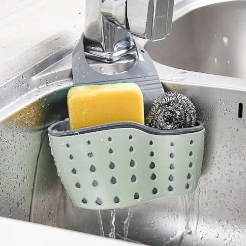 Kitchen Storage Tools Sink Shelf Soap Sponge Drain Rack Bathroom Holder Suction Cup Kitchen Organizer Sink Kitchen Accessories