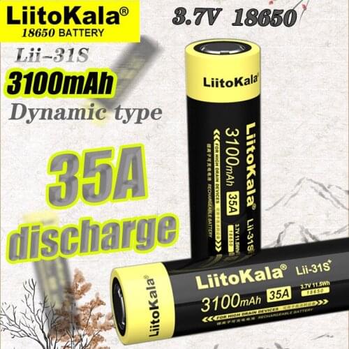 1-10 PCSLiitokala Lii31S 18650 lithium battery 3.7VLi-ion rechargeable battery light headlamp torch flashlight 18650 battery