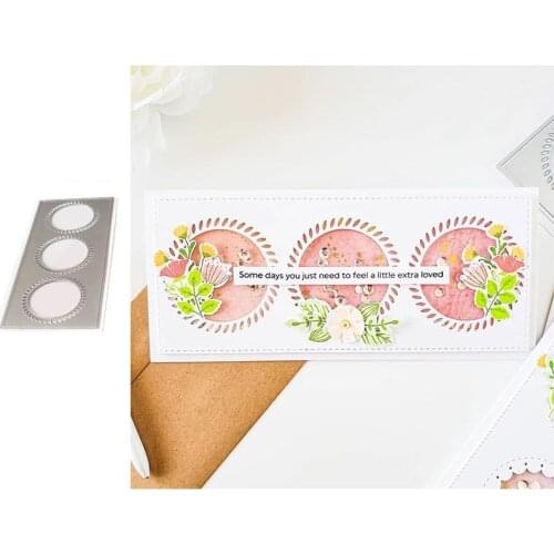 Metal cutting dies slimline braided circles die mold Scrapbook cards making paper craft knife mould 2020 new arrival