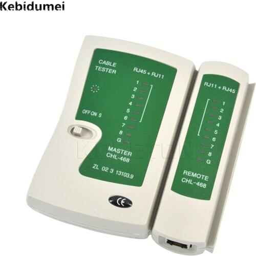 Kebidumei Mini RJ45 RJ11Cat5 Cat6 LAN Cable Tester Wire Telephone Line Detector Tracker Tool Kit Handheld Network Cable Tester