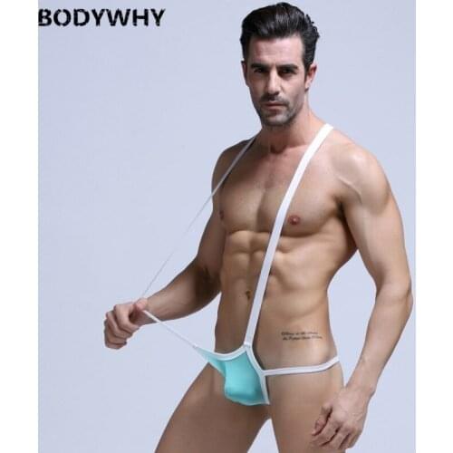 Mens Underwear Sexy Male Panties Elastic Mesh Bodybuilding Jumpsuits T Underwear
