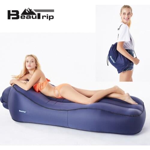 BEAUTRIP Inflatable Lounger Air Hammock Sleeping Bag Airbag Outdoor Camping Mattress Airbed Beach Chair Lazy Bag Bed Pool Float