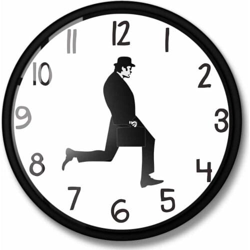 Funny Ministry Of Silly Wall Clock Modern Design British Comedy Walks Quiet Sweep Clock For Room Home Decor Art Wall Watch Gift