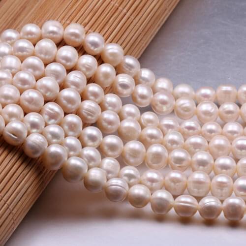 Natural Freshwater Pearl Loose Round Beads 36 Cm For Elegant Women Bracelet Earring Necklace Sewing Craft Jewelry Accessory