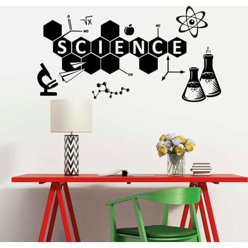 Science Wall Decal Education Home Art Decor Interior Design Vinyl Wall Sticker for School classrooms Decoration Poster X026