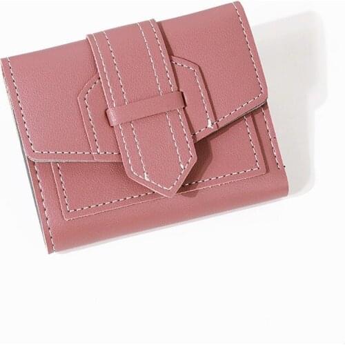 New Short Womens purse leather Cute Fashion Female wallet Solid Small womens leather wallets Hotsell Hasp Coin wallet women