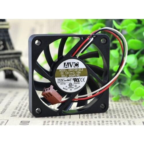 Wholesale: AVC 60*60*10 6CM 12V 0.15A C6010B12LS three wire double ball CPU fan