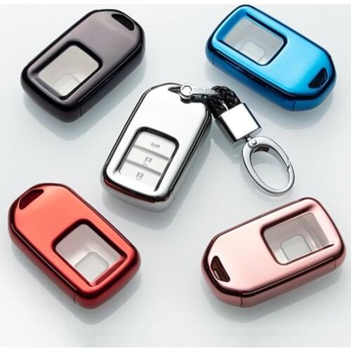 Luxury New Hard TPU Car Smart Key Case Full Cover For Honda Hrv Civic 2017 Odyssey Accord 2003-2007 Cr-v Freed Pilot Accessories