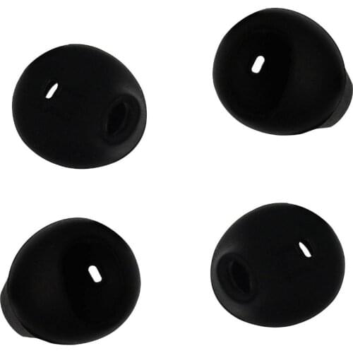 2 Pair Black Anti-Slip Silicone Replacement Ear buds Tips for Galaxy S7edge S7 S6 Samsung Level U EO-BG920 Bluetooth Earphone