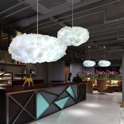 Modern Pendant lights Floating white clouds Indoor Lighting Living Room Kitchen Restaurant Home Lamp Decor E27 LED Hanging Lamps