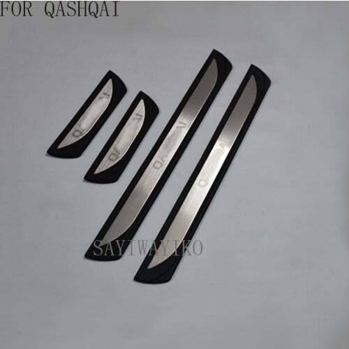 Car Styling High quality stainless steel door sill Scuff Plate Welcome Pedal For Nissan Qashqai j11 2016 2017 2018 Accessories