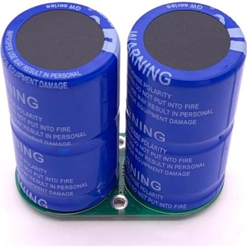 2pcs 2.7V 500F Super Farad Capacitor Single Row With Protection Board 5.4V 250F High Frequency Low ESR Ultracapacitor for J0PB