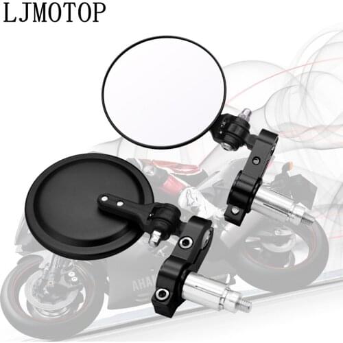 Universal Motorcycle Mirrors 3 Inch Round Folding Bar End Side Mirror for Gas Gas EC2T FSE FSR EC250 EC300 TC125 TE125