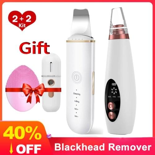 USB Blackhead Remover Ultrasonic Skin Scrubber Black Dot Remover Pore Vacuum Skin Care Acne Pore Cleaner Pimple Removal Vacuum