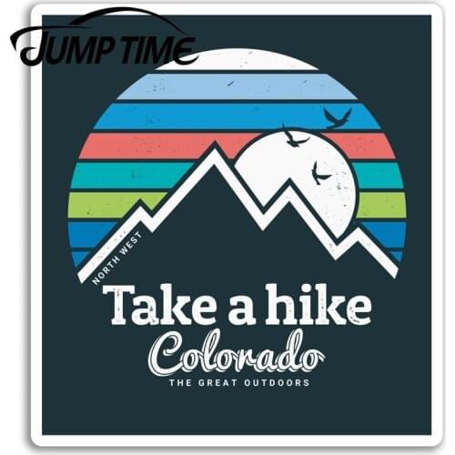 Jump Time for Colorado Vinyl Stickers America Hiking USA Cool Sticker Laptop Car Decal Window Wiper Trunk Car Styling