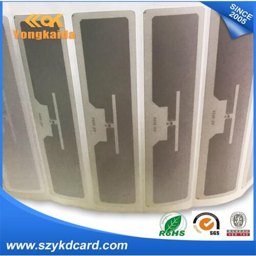 YongKaiDa 1000pcs 915mhz alien H3 9654 rfid sticker tag 98*25mm blank tag for management system