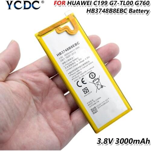 3000mAh Replacement Phone Battery HB3748B8EBC For Huawei C199 C199-CL00 Ascend G7 G7-TL100 G7-L01 G7-UL20 Li-ion Batteries