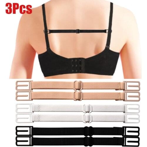3Pcs Women Anti Slip Bra Strap Double-shoulder Holder Buckle Belt with Back Hasp All Match Invisible Elastic Strap Bra Accessory