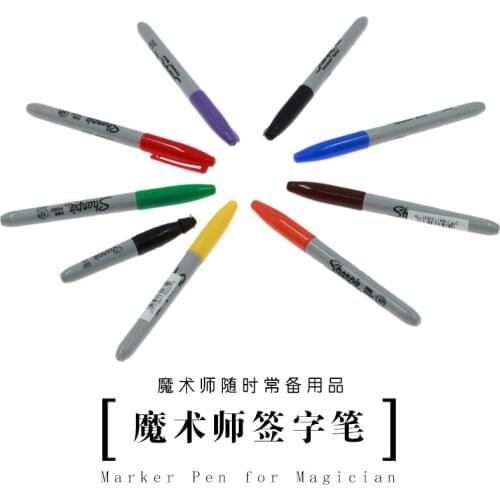 1pc Sharpie/mini Sharpie PenNormal Pen not Gimmick Pen Black Marker Pen for Magician Magic Accessories Close Up Tricks Accessory