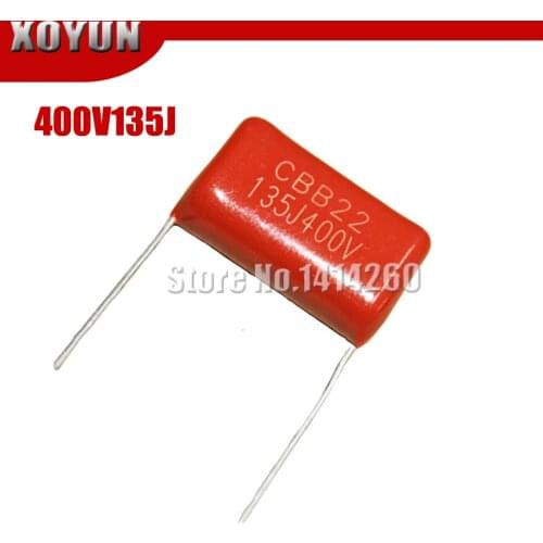 10PCS CBB 400V135J 135J 400V Pitch 15mm CBB Polypropylene Film Capacitor