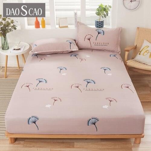 3 pcs100% polyester Printed pattern cover sheet pillowcase three-piece mattress cover slip-proof small extra large