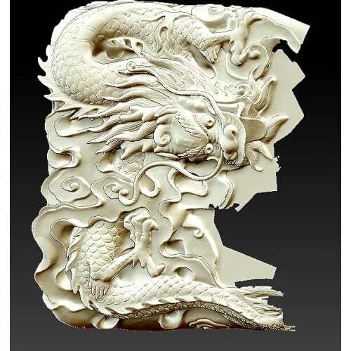 3D model relief for cnc in STL file format Small dragon