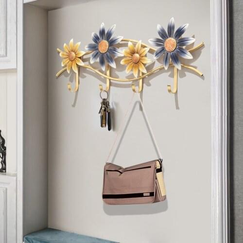 American Hanger Hook Flower Towel Hook Wall Hanging Porch Wall Creative Coat and Hat Key Rack Storage Rack