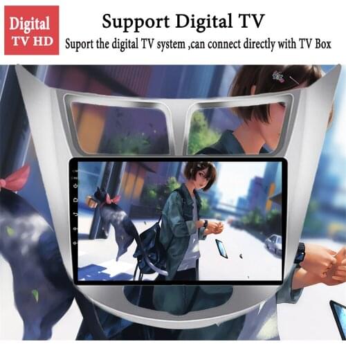 Android 10.0 Car DVD Player GPS Navigation Multimedia For Hyundai Accent Verna Solaris Radio 2010-2017 wifi Head Unit Casstte