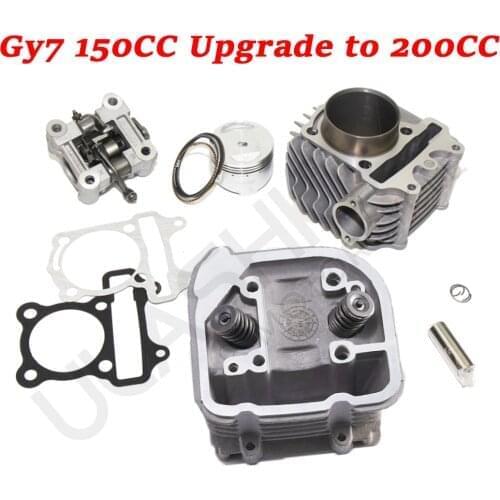 Free Shipping Cylinder kit Assembly Cylinder Head Performance Kit GY7 WYS 125CC 150CC upgrade to 200cc camshaft