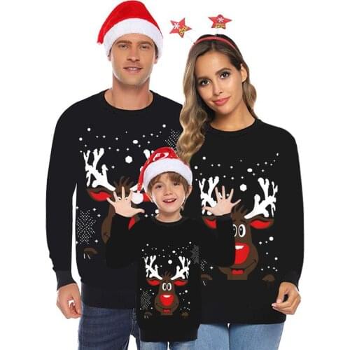 CHAMSGEND 2021 Teen Kids Boys Girls Christmas Elk 3D Print Cartoon Polka Dot Sweatshirt Tops T Shirt Blouse dropshipping