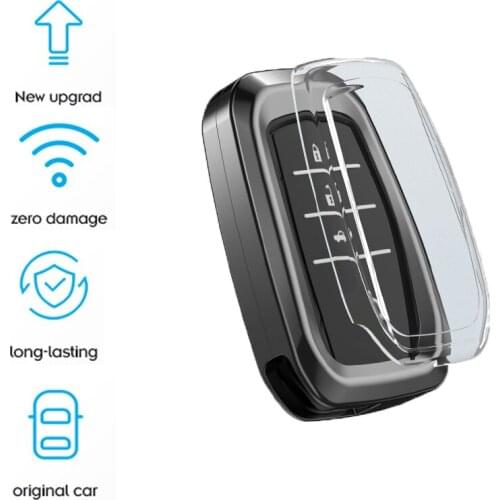 360 Degree All-round Protection Keycars Remote Key Fob Case Cover For Toyota Camry Aluminum Alloy TPU Smart Key Accessories
