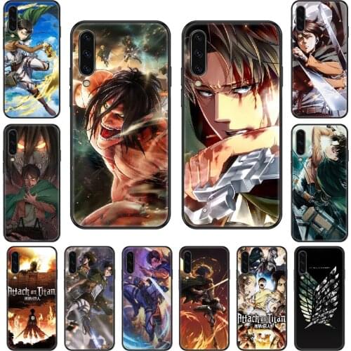 Anime Attack on Titan Phone case For Samsung Galaxy A 3 5 8 9 10 20 30 40 50 70 E S Plus 2016 2017 2018 2019 black 3D coque