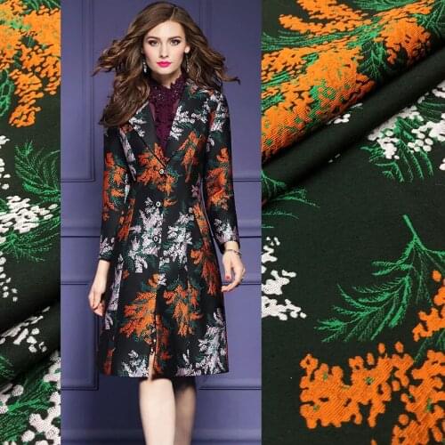 Designer sewing jacquard fabric fashion rice ear jacquard windbreaker dress cheongsam suit brocade clothing garment fabric