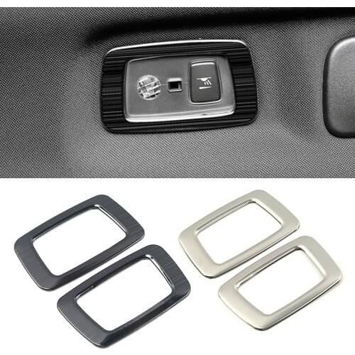 For Volvo XC60 2018 2019 2020 Rear Reading Light Lamp Cover Protectors Molding Trim Stainless Steel Auto Accessories Sticker