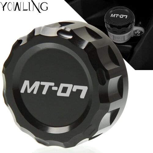 For Yamaha MT07 MT-07 FZ 07 FZ-07 MT 07 2014 2015 2016 2017 Motorcycle Accessories CNC Rear Brake Fluid Reservoir Cover Cap